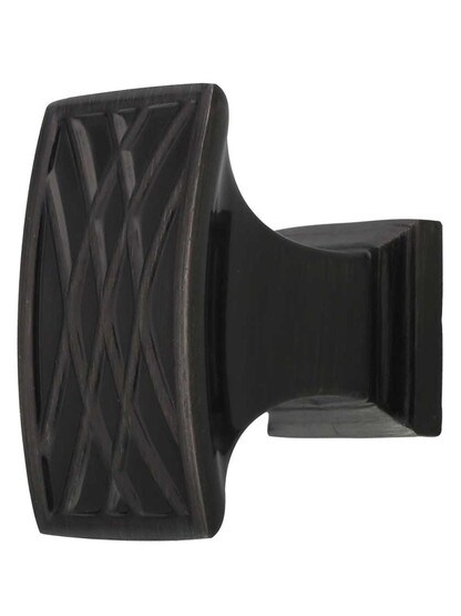 Aberdeen Cabinet Knob - 7/8 inchx 1 1/4 inch in Brushed Black Nickel.